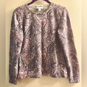 100% Cashmere Paisley Patterned Sweater
SIZE MEDIUM    **LIKE NEW**